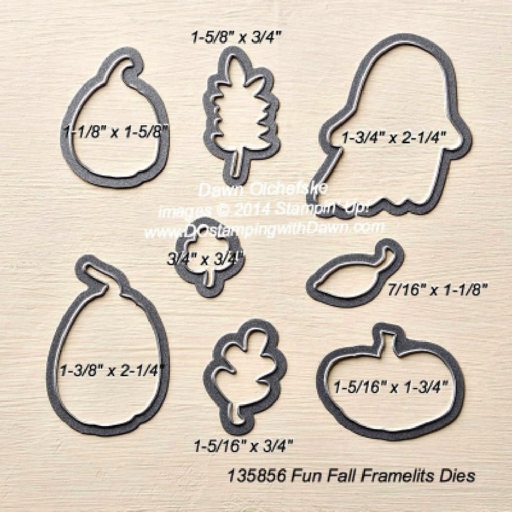 Stampin’ Up! Sizzix FUN FALL Framelits dies 8 pcs